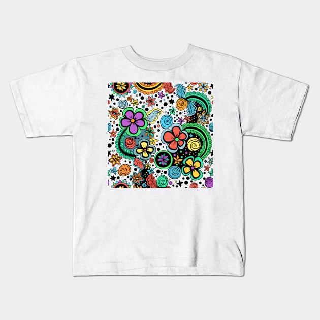 pattern of spirals Kids T-Shirt by kavalenkava